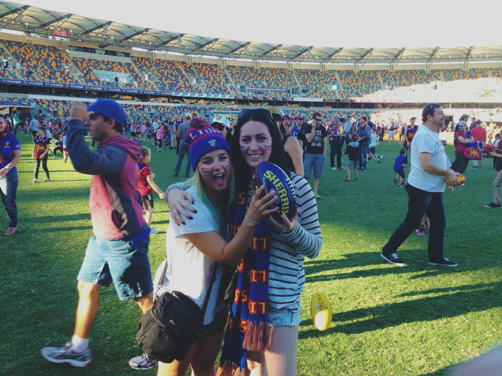 Brisbane, Australia: our first AFL game ever and we fell in love with all of the players.